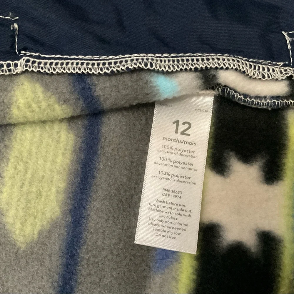 CARTER’S Aztec Print Fleece Zip Up Jacket Baby Toddler Size 12m